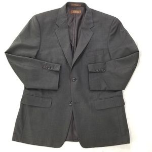 Tasso Elba Sports Coat All Wool Gray Size 42R